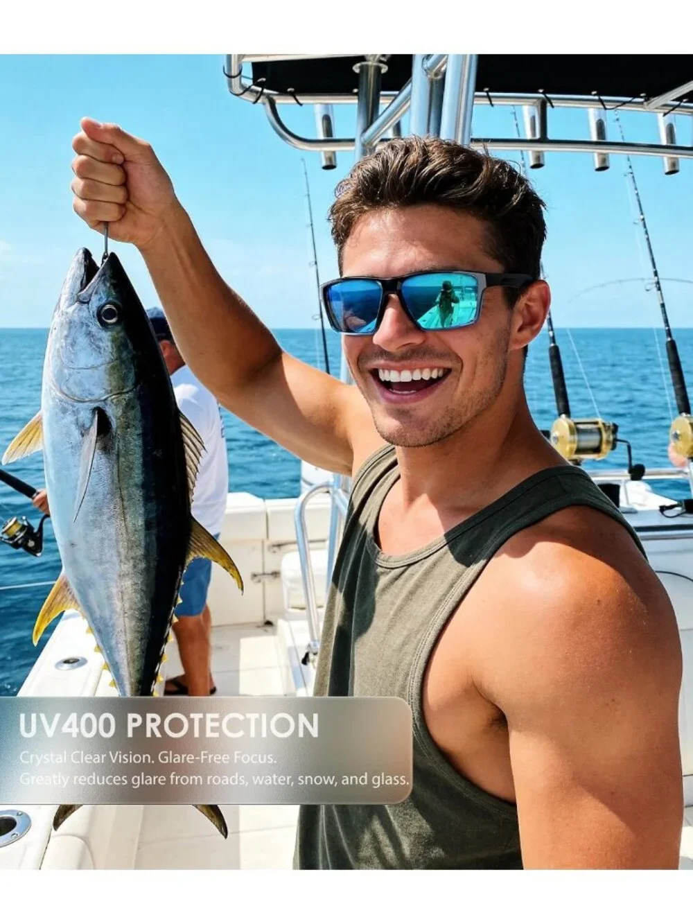 Polarized UV400 Sports Sunglasses for Men & Women - Ideal for Driving, Running